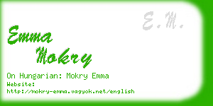 emma mokry business card